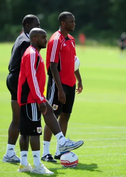 Framed Print : New Signing Kalifa Cisse Observes Training with Teams Jamal Campbell-Ryce: Pre-Season at Bristol City Framed Print : New Signing Kalifa Cisse Observes Training with Teams Jamal Campbell-Ryce: Pre-Season at Bristol City