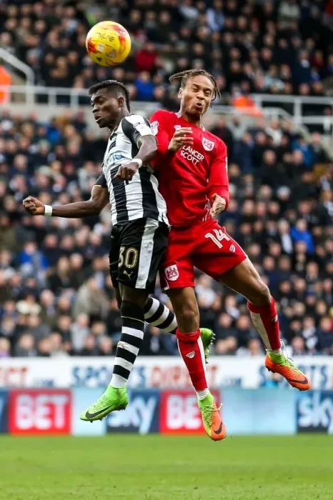 Framed Print : Newcastle United vs. Bristol City: Atsu vs. Reid Showdown in Championship Clash Framed Print : Newcastle United vs. Bristol City: Atsu vs. Reid Showdown in Championship Clash