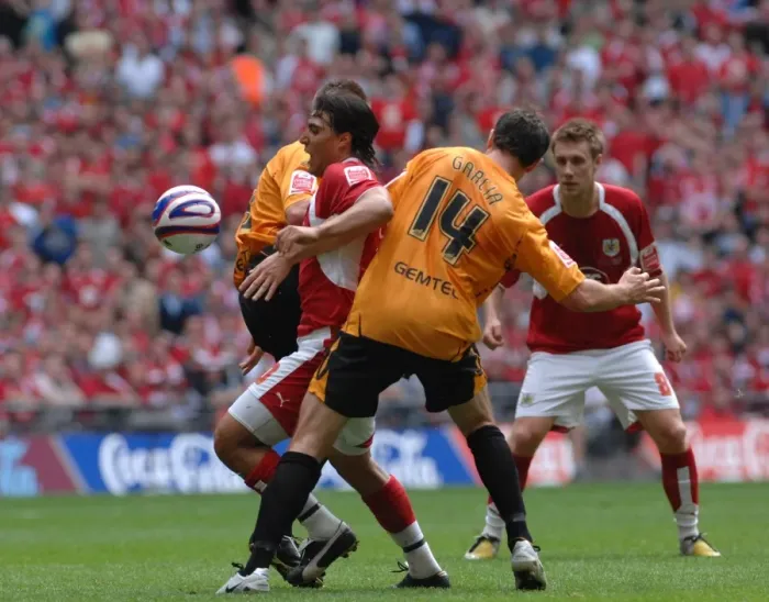 Framed Print : Nick Carle Celebrates at the 2008 Play-Off Final, Bristol City FC Framed Print : Nick Carle Celebrates at the 2008 Play-Off Final, Bristol City FC