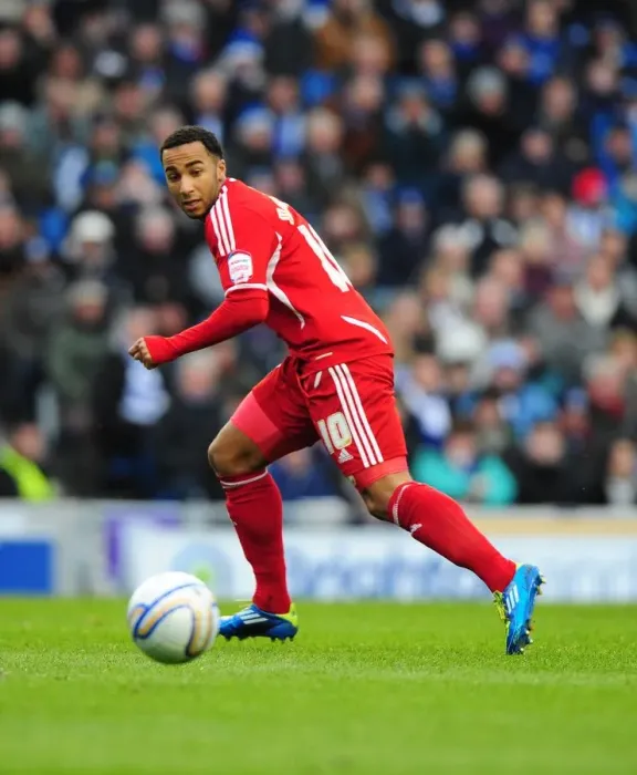 Framed Print : Nicky Maynard of Bristol City in Championship Match against Brighton - 14.01.2012