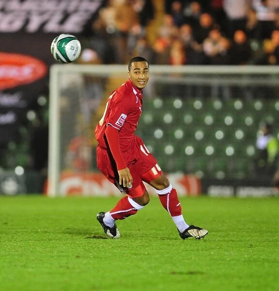 Nicky Maynard in Pursuit: Chasing Down the Ball against Plymouth Argyle