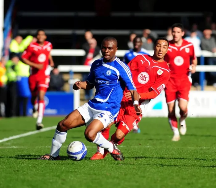 Framed Print : Nicky Maynard vs Gabriel Zakuani: Intense Battle for the Ball in Peterborough v Bristol City Championship Clash, March 2010