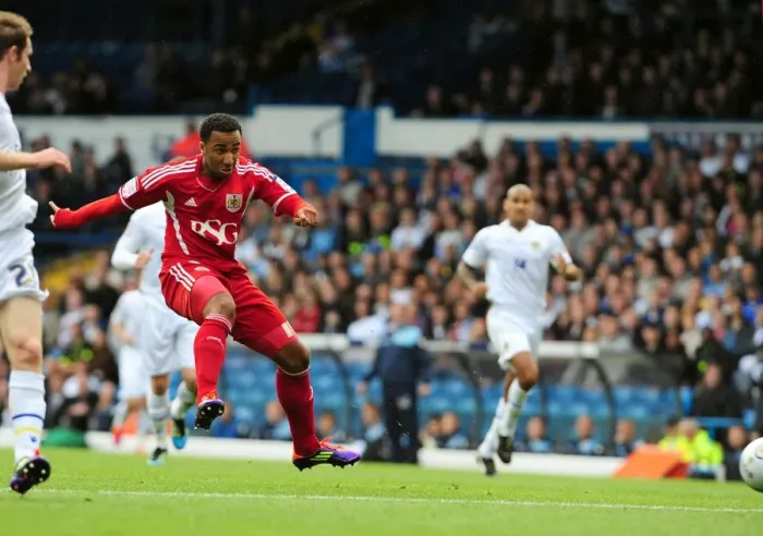 Framed Print : Nicky Maynard's Close Call: Leeds United vs. Bristol City, League Cup 2011 Framed Print : Nicky Maynard's Close Call: Leeds United vs. Bristol City, League Cup 2011