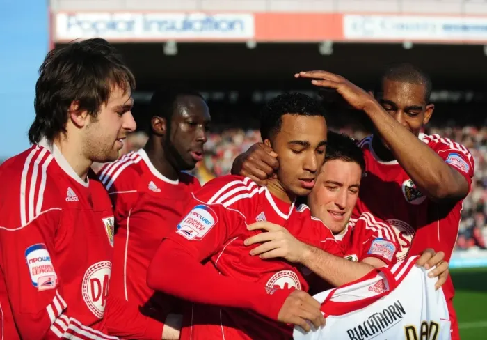 Framed Print : Nicky Maynard's Double: Celebration Euphoria Sweeps Through Ashton Gate as Bristol City Takes on Burnley in the Championship (190311) Framed Print : Nicky Maynard's Double: Celebration Euphoria Sweeps Through Ashton Gate as Bristol City Takes on Burnley in the Championship (190311)