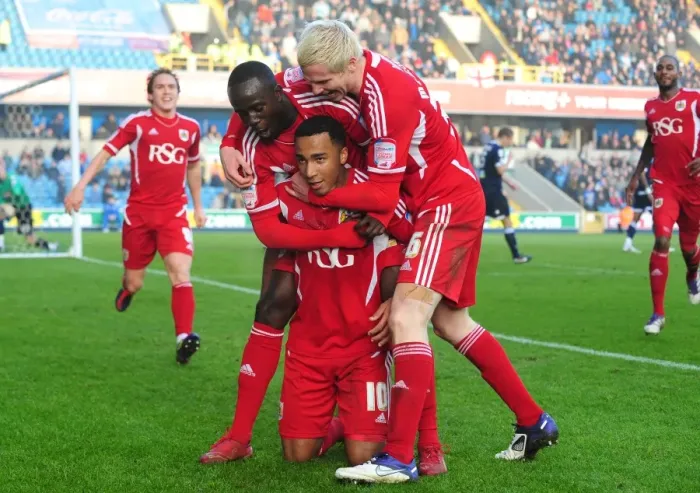 Framed Print : Nicky Maynard's Double: Millwall vs. Bristol City, Championship 2011 - Selhurst Park