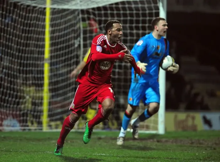 Framed Print : Nicky Maynard's Dramatic Equalizer: A Thrilling Moment for Bristol City in the Championship (22 / 02 / 2011 - Watford vs. Bristol City) Framed Print : Nicky Maynard's Dramatic Equalizer: A Thrilling Moment for Bristol City in the Championship (22 / 02 / 2011 - Watford vs. Bristol City)
