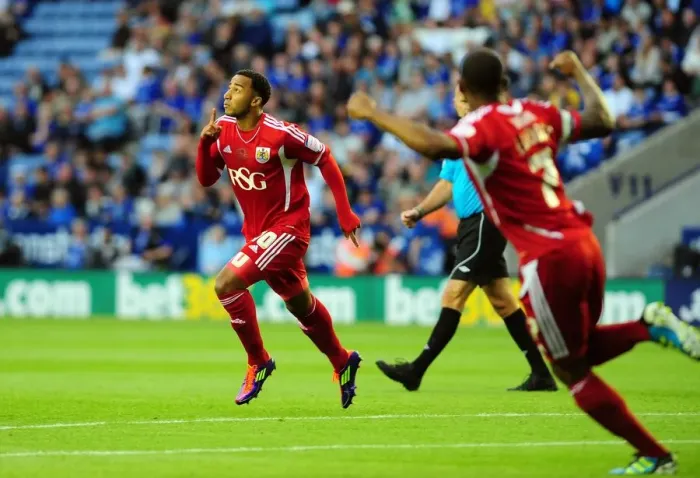 Framed Print : Nicky Maynard's Goal: Leicester City vs. Bristol City, Championship Match, 06 / 08 / 2011 Framed Print : Nicky Maynard's Goal: Leicester City vs. Bristol City, Championship Match, 06 / 08 / 2011