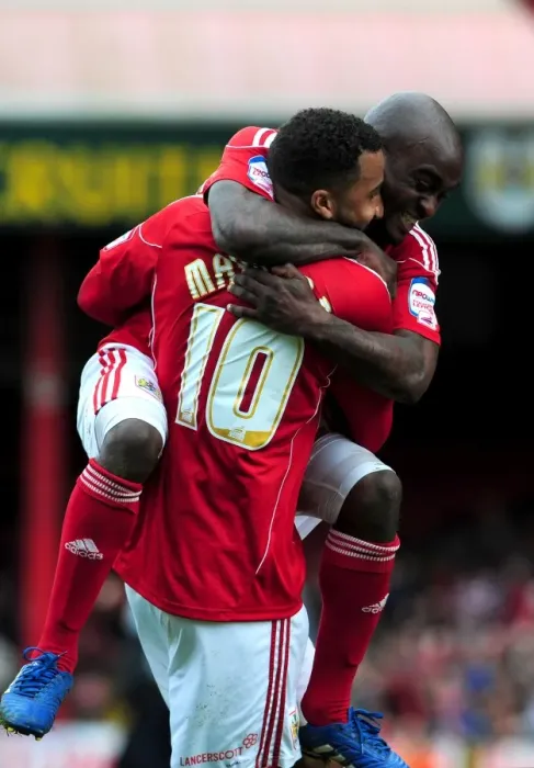 Framed Print : Nicky Maynard's Solo Goal: Bristol City Secures Championship Win over Doncaster Rovers - April 2, 2011