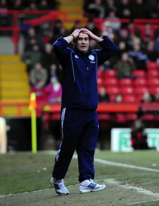 Framed Print : Nigel Clough's Epic Rant: Derby County vs. Bristol City Championship Clash (11-12-2010)