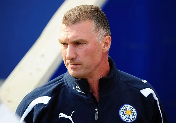 Nigel Pearson Leads Leicester City Against Bristol City in Championship Football Match at King Power Stadium, 2012