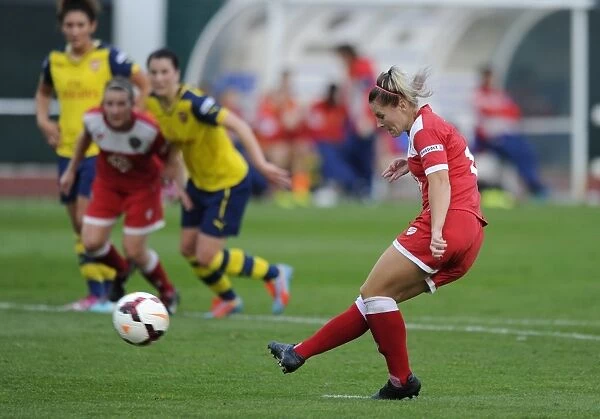 Nikki Watts Scores Penalty for Bristol City FC Against Arsenal Ladies, FA Womens Super League (2014)