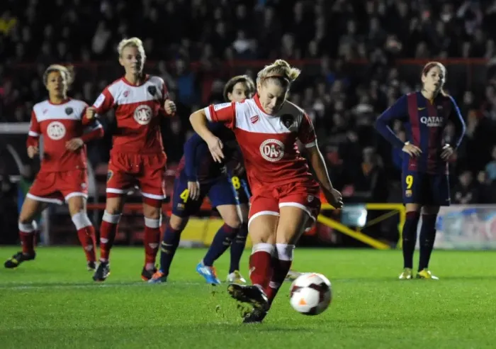 Framed Print : Nikki Watts Scores Thrilling Goal: Bristol Academy Women's FC vs. FC Barcelona (13 / 11 / 2014) Framed Print : Nikki Watts Scores Thrilling Goal: Bristol Academy Women's FC vs. FC Barcelona (13 / 11 / 2014)