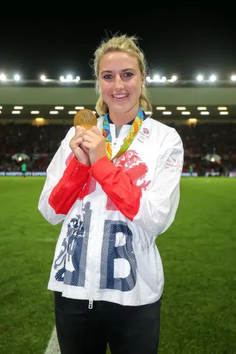 Framed Print : Olympic Gold Medallist Lily Owsley Meets Bristol City at Ashton Gate