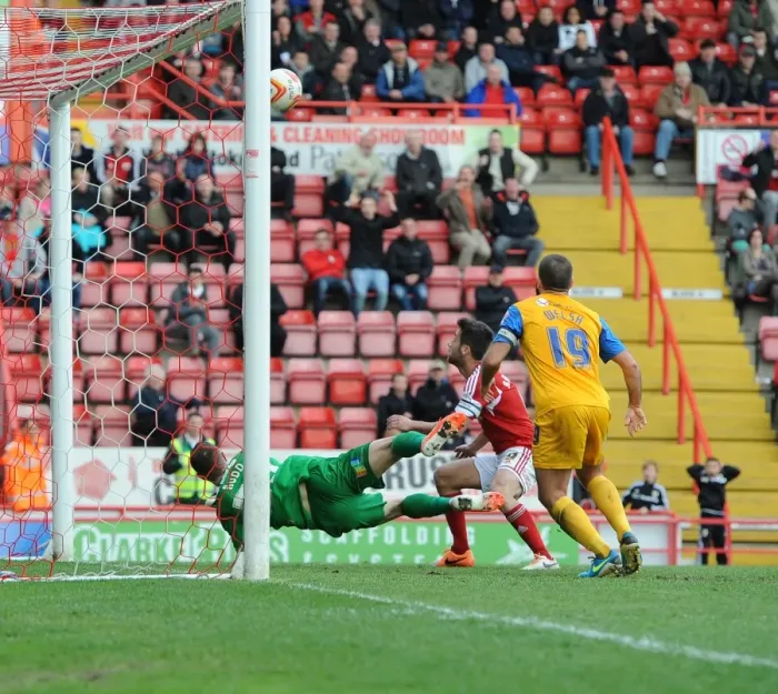 Framed Print : Osborne's Shot Saved by Rudd: Sky Bet League One, Bristol City vs Preston North End Framed Print : Osborne's Shot Saved by Rudd: Sky Bet League One, Bristol City vs Preston North End