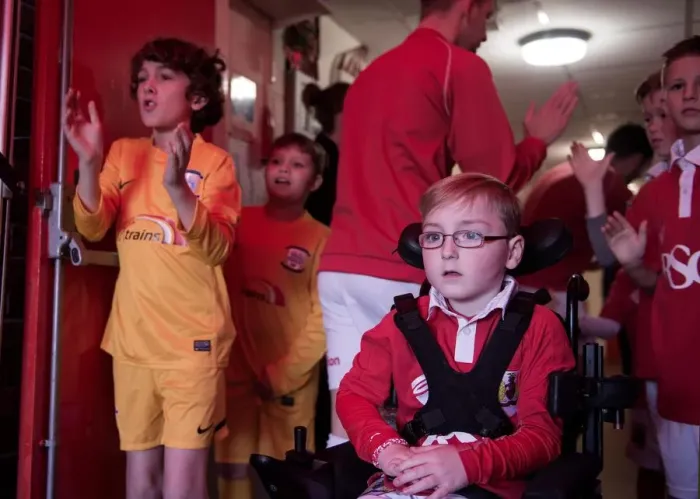 Framed Print : Oskar Pycroft Leads Bristol City Out Against Preston North End at Ashton Gate (November 2014)