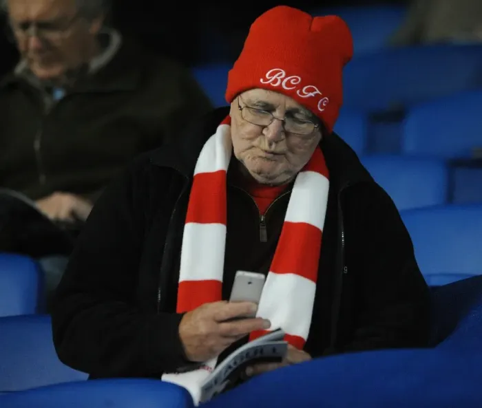 Framed Print : Passionate Bristol City Fan at Brighton's Community Stadium (2015) Framed Print : Passionate Bristol City Fan at Brighton's Community Stadium (2015)