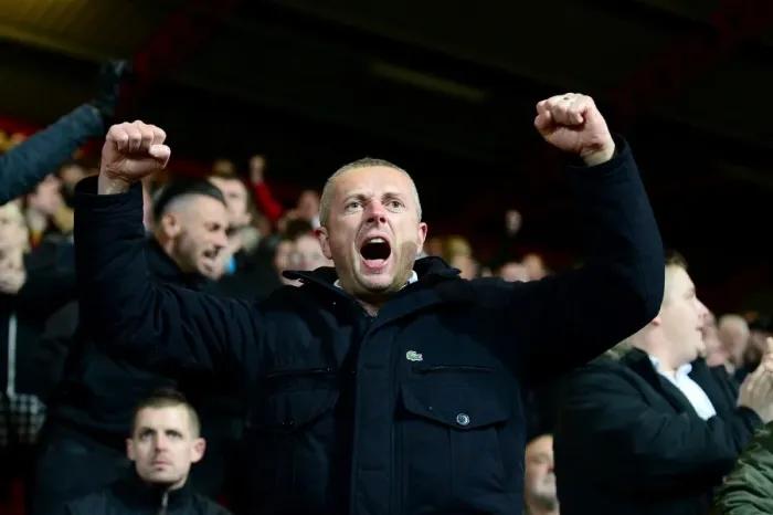 Framed Print : Passionate Bristol City Fans at Ashton Gate