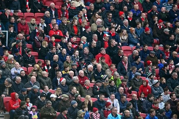Passionate Bristol City Fans at Ashton Gate Stadium