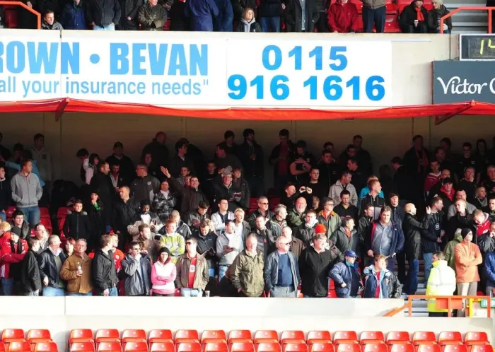 Framed Print : Passionate Bristol City Fans in Full Force at Nottingham Forest Match Framed Print : Passionate Bristol City Fans in Full Force at Nottingham Forest Match