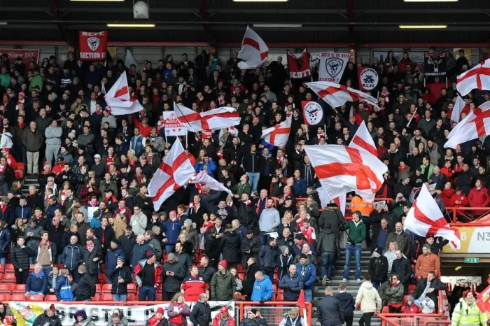 Framed Print : Passionate Bristol City Fans Pack Ashton Gate for Sky Bet Championship Showdown against Cardiff City, 2016