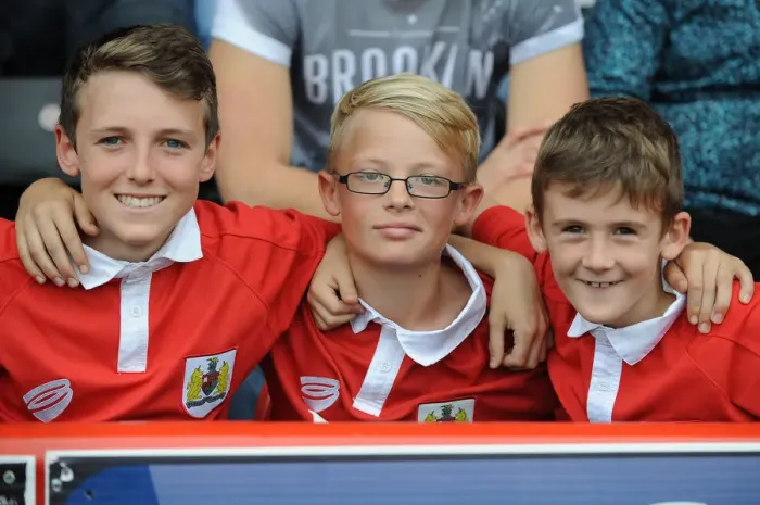 Framed Print : Passionate Bristol City Fans Pack Ashton Gate Stadium during Sky Bet League One Match against MK Dons