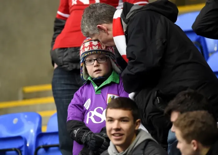 Framed Print : Passionate Bristol City Fans at Reading vs. Bristol City, Sky Bet Championship (January 2016)