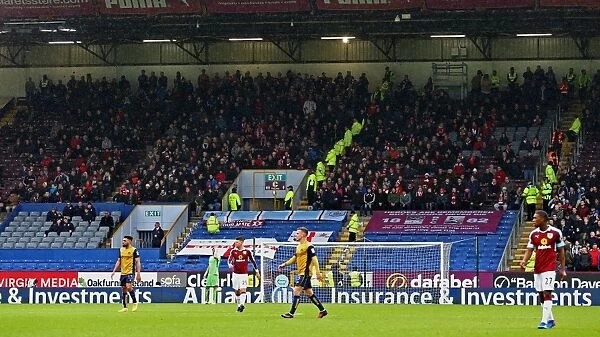 Passionate Bristol City Fans at Turf Moor during FA Cup Fourth Round Match