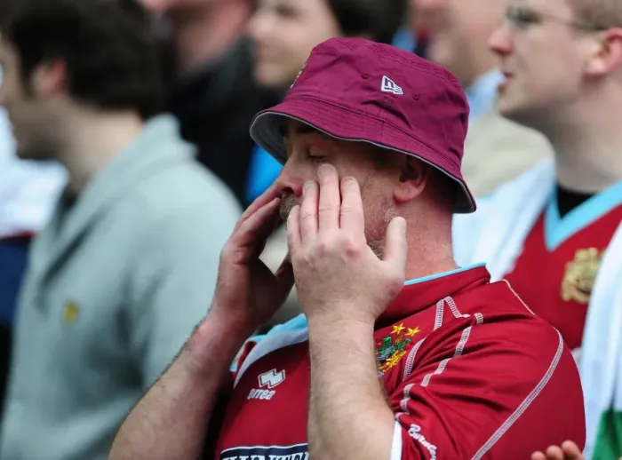 Framed Print : Passionate Burnley Fan Reacts During Bristol City Match Framed Print : Passionate Burnley Fan Reacts During Bristol City Match