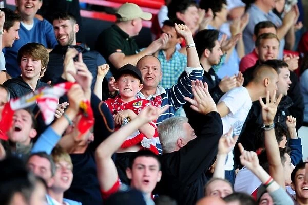 Passionate Crowd: Bristol City Fans at Ashton Gate Stadium