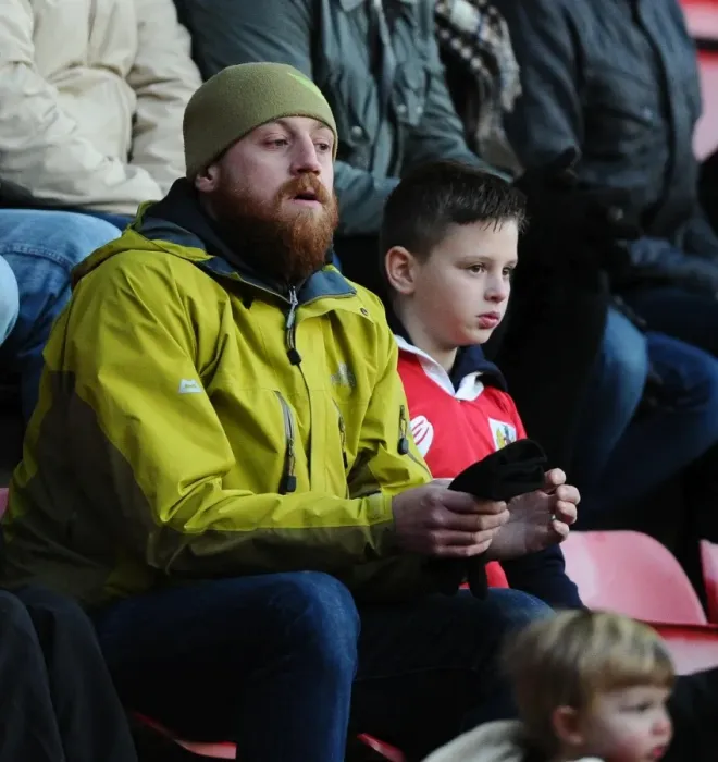 Framed Print : Passionate FA Cup Moment: A Bristol City Fan's Devotion at Ashton Gate