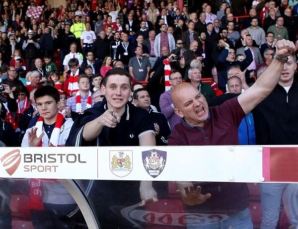 Passionate Fans of Bristol City during the Sky Bet League One Match against Coventry City, 18 April 2015