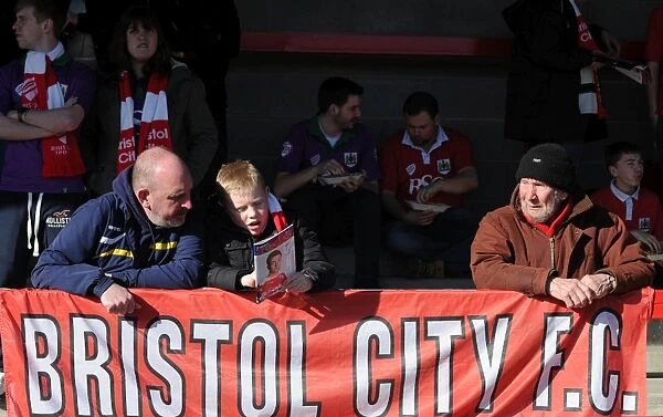 Passionate Moments at Broadfield Stadium: A Sea of Bristol City Fans in Action during Sky Bet League One Match, March 2015