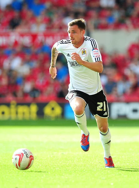 Paul Anderson in Action: Nottingham Forest vs. Bristol City Championship Clash - Football Image (August 2012)