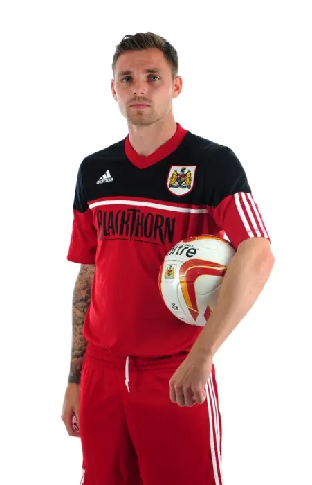 Framed Print : Paul Anderson's Intense Gaze at Ashton Gate: Focused Expression of Bristol City Football Player
