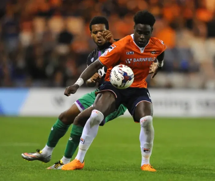 Framed Print : Pelly Ruddock Holds Off Korey Smith: Luton Town vs. Bristol City, Capital One Cup First Round