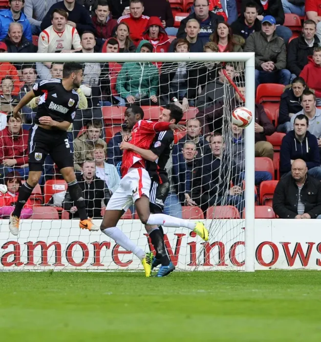 Framed Print : Penalty Called Against Greg Cunningham as Walsall and Bristol City Clash in League One Framed Print : Penalty Called Against Greg Cunningham as Walsall and Bristol City Clash in League One
