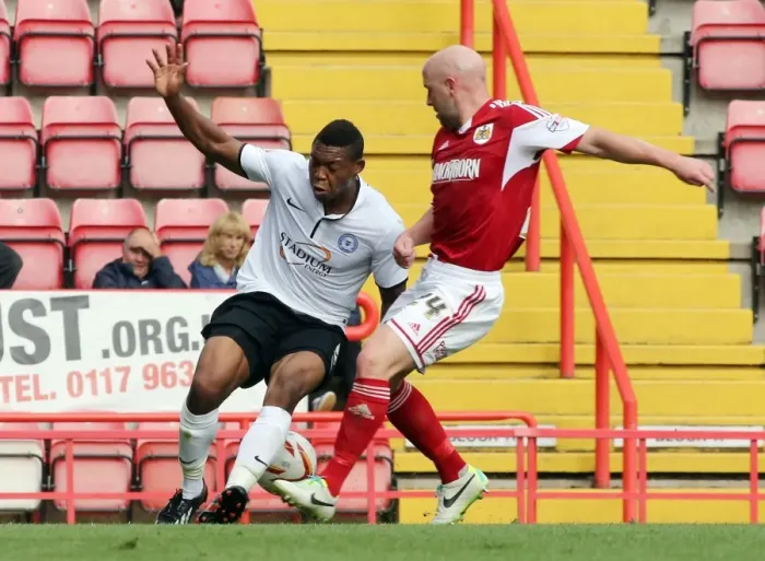 Framed Print : Penalty Controversy: Assombalonga Fouled by O'Connor in Bristol City vs Peterborough United