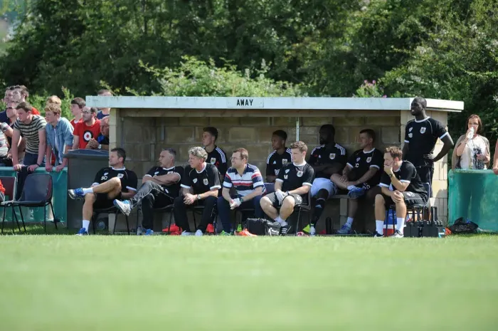 Framed Print : Portishead Town vs. Bristol City: Pre-Season Friendly at The Playing Fields (05 / 07 / 2014)