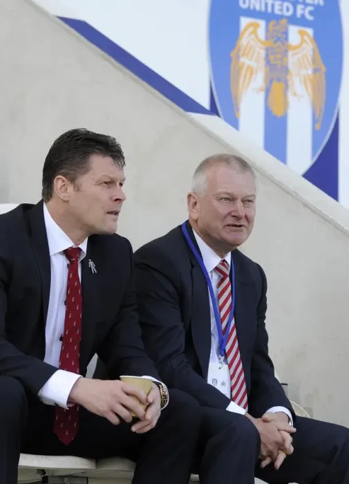 Framed Print : Pre-Match Chat: Steve Cotterill and Steve Lansdown, 2014 - Bristol City FC at Colchester United Framed Print : Pre-Match Chat: Steve Cotterill and Steve Lansdown, 2014 - Bristol City FC at Colchester United