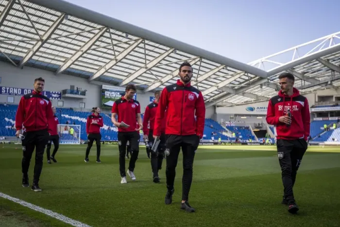 Framed Print : Pre-Match Moments: Brighton and Hove Albion vs. Bristol City at Amex Stadium Framed Print : Pre-Match Moments: Brighton and Hove Albion vs. Bristol City at Amex Stadium