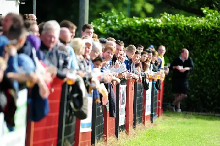 Framed Print : Pre-Season Friendly: Thrilling Fan Moments at Ashton and Backwell United vs. Bristol City (July 2013) Framed Print : Pre-Season Friendly: Thrilling Fan Moments at Ashton and Backwell United vs. Bristol City (July 2013)