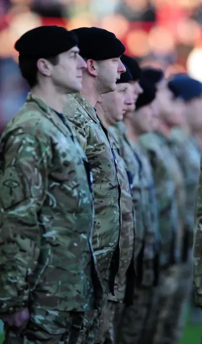 Framed Print : Remembrance Day Tribute: Second Royal Tank Regiment Leads Out Bristol City vs Charlton Athletic at Ashton Gate Stadium Framed Print : Remembrance Day Tribute: Second Royal Tank Regiment Leads Out Bristol City vs Charlton Athletic at Ashton Gate Stadium