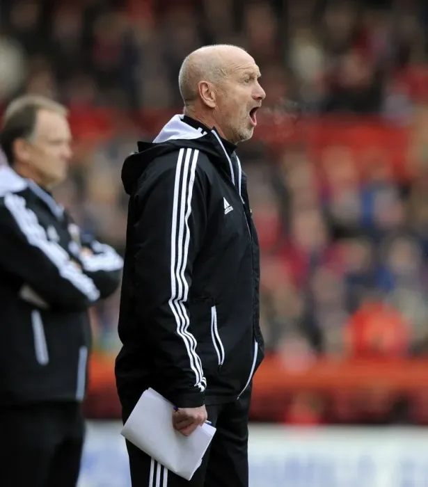 Framed Print : Richard Kelly Coaching at Bristol City's Ashton Gate Stadium during Npower Championship Match against Ipswich Town, 2013 Framed Print : Richard Kelly Coaching at Bristol City's Ashton Gate Stadium during Npower Championship Match against Ipswich Town, 2013