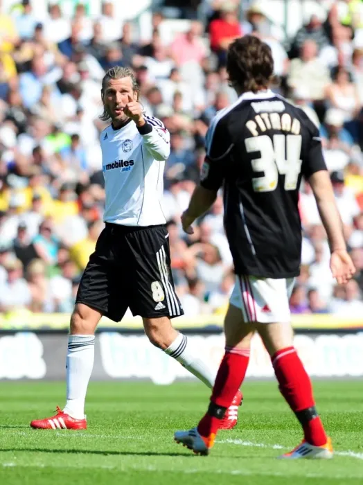 Framed Print : Robbie Savage's Farewell Volley: Derby County vs. Bristol City, 30th April 2011 - Championship Football at Pride Park Framed Print : Robbie Savage's Farewell Volley: Derby County vs. Bristol City, 30th April 2011 - Championship Football at Pride Park