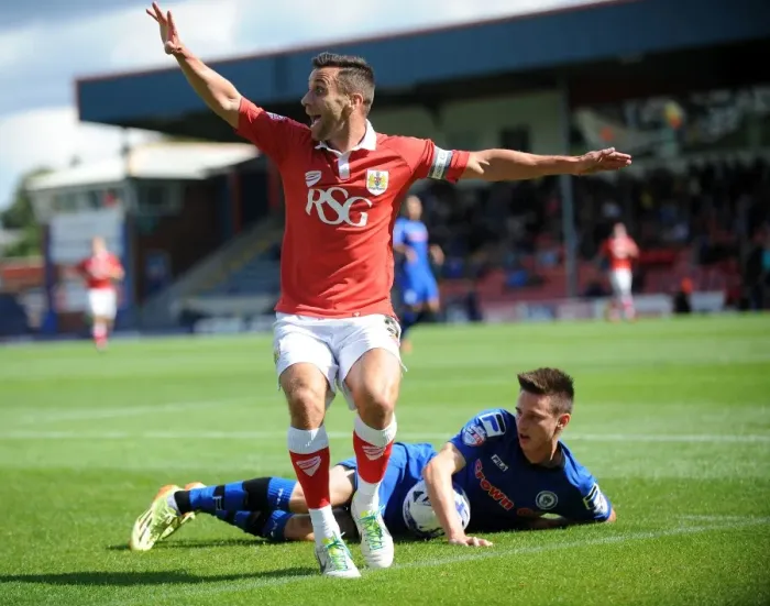 Framed Print : Rochdale vs. Bristol City: Sky Bet League One Clash at Spotland Stadium (August 23, 2014)