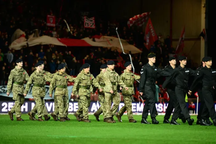 Framed Print : Royal Tank Regiment Salute at Bristol City vs. Brighton and Hove Albion, 2016 Framed Print : Royal Tank Regiment Salute at Bristol City vs. Brighton and Hove Albion, 2016