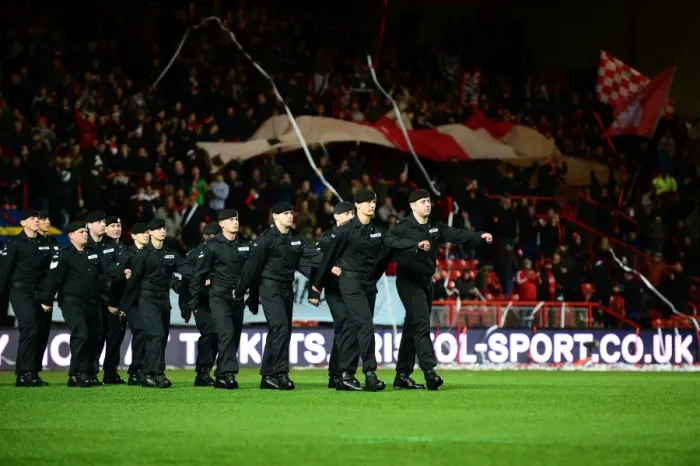 Framed Print : Royal Tank Regiment's Salute at Bristol City vs. Brighton and Hove Albion, 2016