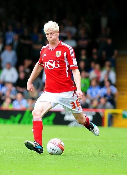 Ryan McGivern in Action: Bristol City vs Brighton, Championship Match (10-09-2011) - Ashton Gate Stadium