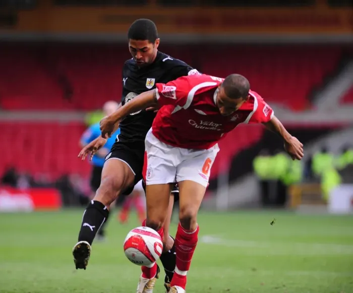 Framed Print : Saborio and Wilson: A Clash of Football Stars (Nottingham Forest vs. Bristol City) Framed Print : Saborio and Wilson: A Clash of Football Stars (Nottingham Forest vs. Bristol City)