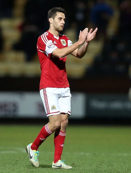 Sam Baldock of Bristol City in Action against Notts County, Sky Bet League One, December 21, 2013